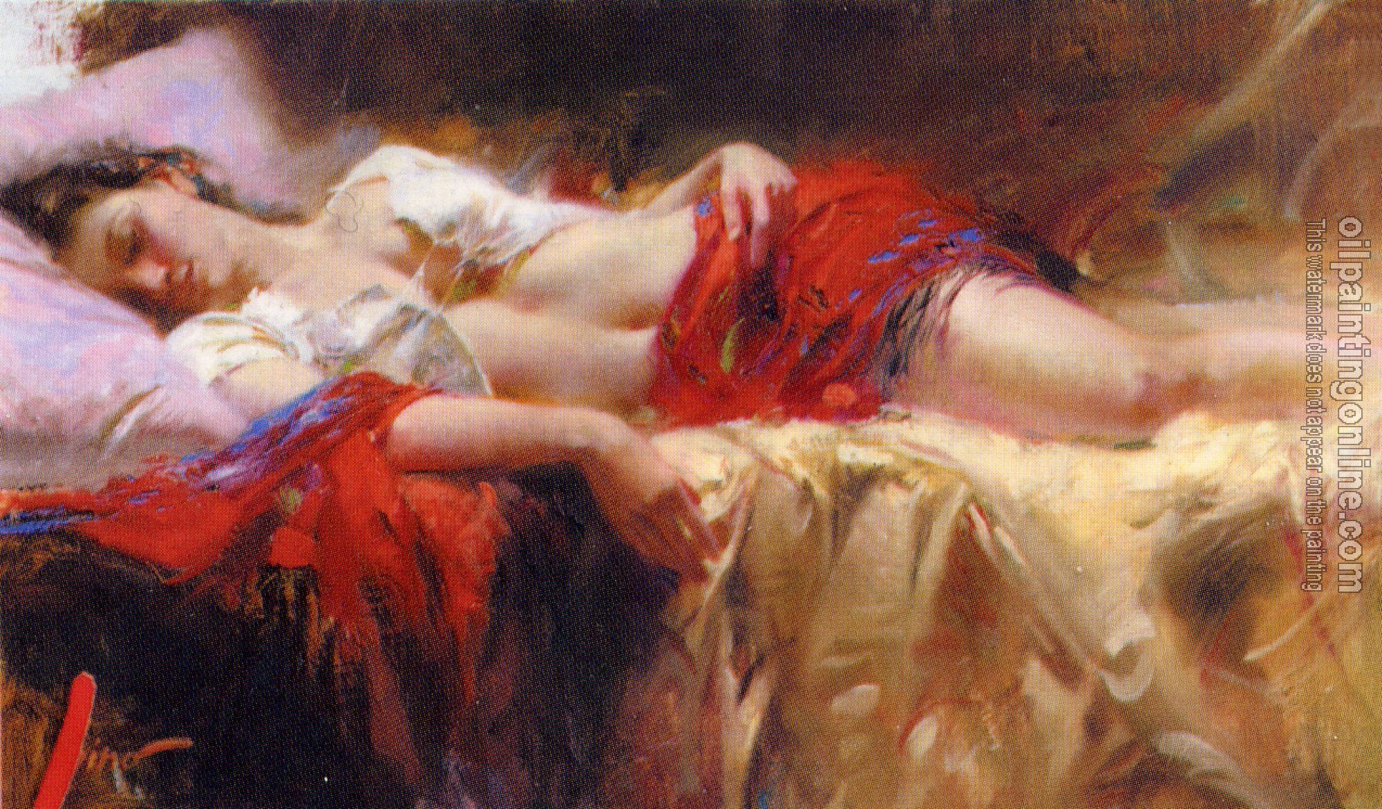 Pino Daeni - Impression oil painting.